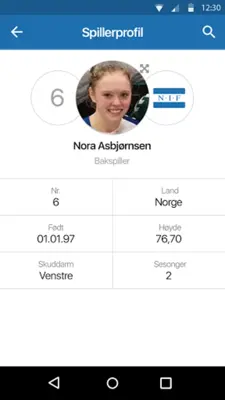 Nordstrand håndball android App screenshot 1